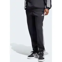 Adidas Broek 'Essentials 3-Stripes Fleece Tapered Cuffed' zwart / wit