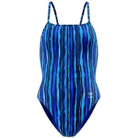 Speedo Printed Web Back Swimsuit Blauw 30 Vrouw
