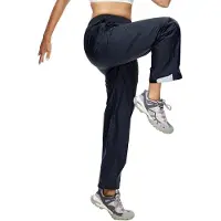 Auralum Max BUBW Outdoor Broek Dames - Wandelbroek - Met Reflecterende strepen - Inclusief opbergtas - Camping Broek - Winddichte & Waterdichte - Lichtgewicht - Ademende - Zwart - Maat XL