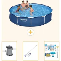Bestway Steel Pro, ronde opblaasbare zwembad - 366x76 cm - 4-delig - Model S22749