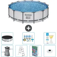 Bestway Steel Pro MAX, ronde opblaasbare zwembad - 427x122 cm - 6-delig, model S576