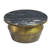 Wohnling Salontafel zwart marmerlook 60 cm - WL7.549
