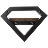 ABC-led Wandrek – Diamantvorm – MDF en Metaal – 19 x 23 x 20 cm