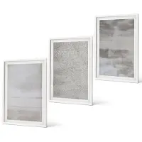 Coloray 3-Delige Schilderij Set - Moderne textuurstructuren in een minimalistische stijl. - 40x60 - Moderne Wanddecoratie - Woonkamer