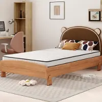 HAUSS SPOLE Federkernmatras 90x200 cm - Ergonomisch H3 Ligcomfort Met Lendenondersteuning - Rolmatras Voor Rug Zij En Buikslapers - Wit