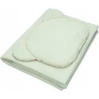 Kerstin Baby Wafelkatoen Dekentje & Kussen 75x100cm - Ivory