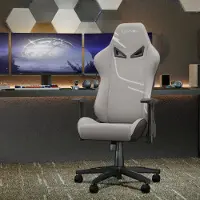 HAUSS SPOLE Gamingstoel - Ergonomische Bureaustoel Van Stof - Met Hoofdsteun En Lendensteun - Verstelbare Armleuningen - Voor Werk En Spel - Lichtgrijs