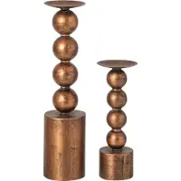 J-Line Kandelaars Jun - ijzer - brons - set van 2