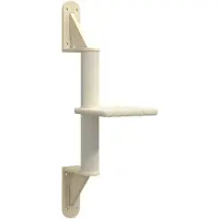 vidaXL Kattenmeubel wandgemonteerd met krabpaal 85,5 cm crèmekleurig