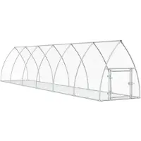 Super Merchant Konijnenhok 105x600x120 cm gegalvaniseerd staal zilverkleurig