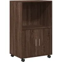 vidaXL Rollende kast, bruin, eikenlook, 55x40x91 cm, houtvezel