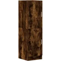 vidaXL - Keukenkast - 38x41,5x131,5 - cm - bewerkt - hout - gerookt - eikenkleurig