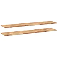 vidaXL Wandschappen 2 st zwevend olieafwerking 160x30x2 cm acaciahout
