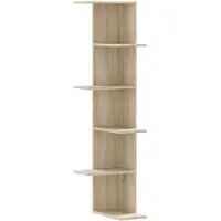 vidaXL Hoekwandschap 36,5x36,5x140 cm bewerkt hout sonoma eikenkleurig