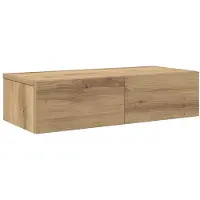 vidaXL Wandschap met lades 60x26,5x15 cm bewerkt hout artisanaal eiken