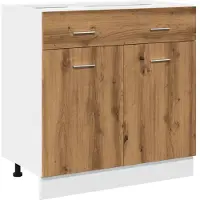 vidaXL Ladekast Lyon, ambachtelijk eikenfineer, 80x46x81,5 cm, houtvezelplaat