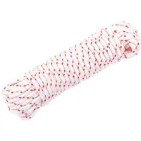 vidaXL Trekkoord startkoord wit en rood Ø4 mm 10 m nylon