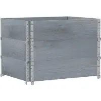 vidaXL Plantenbak 80x60 cm massief grenenhout grijs