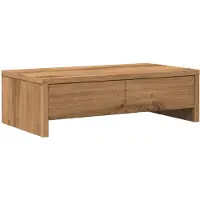 vidaXL Monitorstandaard met lades 50x27x15 cm hout artisanaal eiken
