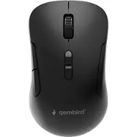 Gembird MUSW2-7B-01, Geschikt voor zowel rechtshandigen als linkshandigen, Optisch, RF draadloos + Bluetooth, 1600 DPI, Zwart