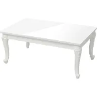 vidaXL Salontafel 100x50x42 cm bewerkt hout hoogglans wit
