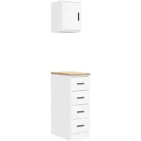 vidaXL Garagekasten 2 st spaanplaat wit