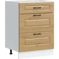 vidaXL Keukenonderkast Kalmar, artisan eikenhoutfineer