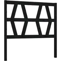 vidaXL Hoofdbord 96x4x100 cm massief grenenhout zwart