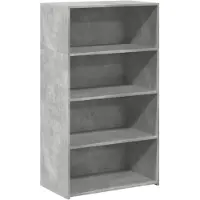 vidaXL Hoge kast 70x41x124 cm bewerkt hout betongrijs