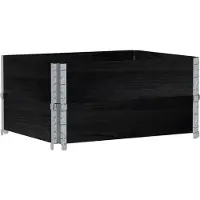 vidaXL Plantenbak 80x60 cm massief grenenhout zwart
