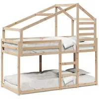 vidaXL Stapelbedframe zonder matras massief grenenhout 90x200 cm