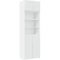 vidaXL Opbergkast 70x42,5x225 cm bewerkt hout wit