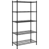vidaXL Opbergrek 5-laags 250 kg 90x35x180 cm zwart