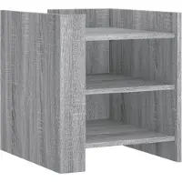 vidaXL Nachtkastje 45x50x50 cm bewerkt hout grijs sonoma eikenkleurig