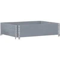 vidaXL Plantenbak 80x60 cm massief grenenhout grijs