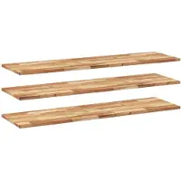 vidaXL - Wandschappen - 3 - st - zwevend - olieafwerking - 140x40x2 - cm - acaciahout