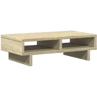 vidaXL Monitorstandaard 50x27x15 cm bewerkt hout sonoma eikenkleurig