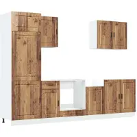vidaXL 7-delige Keukenkastenset Porto bewerkt hout oud houtkleurig