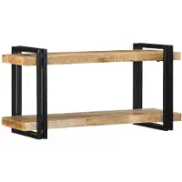 vidaXL Wandschap 90x33x45 cm massief ruw mangohout