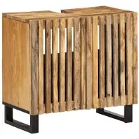 vidaXL Wastafelkast 62x34x58 cm massief ruw mangohout