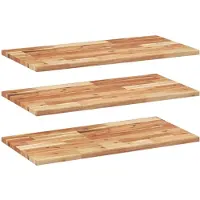 vidaXL Wandschappen 3 st zwevend olieafwerking 80x40x2 cm acaciahout