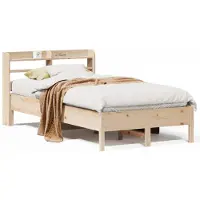 vidaXL Bedframe zonder matras massief grenenhout 75x190 cm
