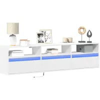 vidaXL Tv-wandmeubel met LED-verlichting 180x31x45 cm wit