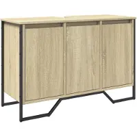 vidaXL Wastafelkast 91x35x60 cm bewerkt hout sonoma eikenkleurig