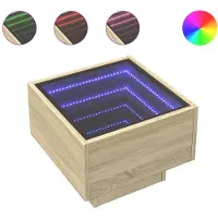 vidaXL Nachtkastje met Infinity LED 40x40x30 cm sonoma eikenkleurig