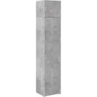 vidaXL Opbergkast smal 45x42,5x225 cm bewerkt hout betongrijs