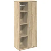 vidaXL Badkamerkast met rolhouder 39x22x90 cm sonoma eikenkleurig