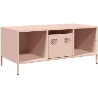vidaXL Salontafel roze, 101,5x50x43,5 cm, koudgewalst staal