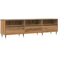 vidaXL Tv-meubel 150x30x44,5 cm bewerkt hout artisanaal eikenkleur