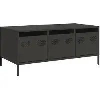 vidaXL Salontafel zwart, 101,5x50x43,5 cm, van koudgewalst staal